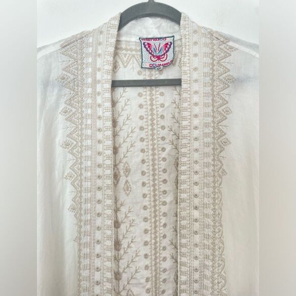 Johnny Was Jacket Womens Cami Embroidered Linen Kimono Size XXL - Picture 2 of 8